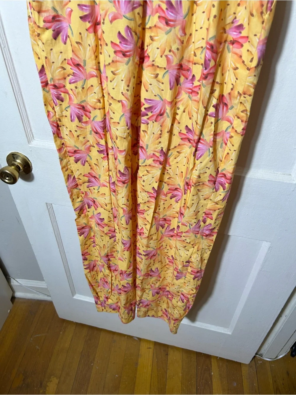 Farm Rio banana sunshine bow top jumpsuit womens S NWT yellow